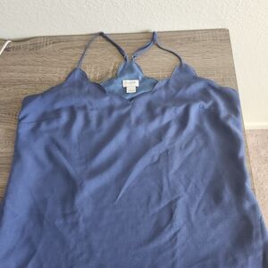 J. Crew Blue Scalloped Camisole